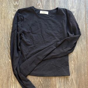Babaton Black Long Sleeve Crewneck Top